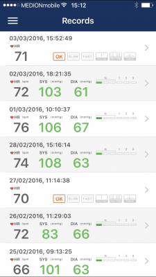 "beurer CardioExpert" App Screen