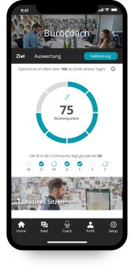 PC 100 PostureControl, App-Screen