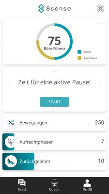 PC 100 PostureControl - App Screen