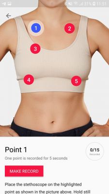 LungPass App - Platzierung des Geräts 