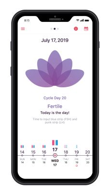 „Pearl Fertility" App - Screen