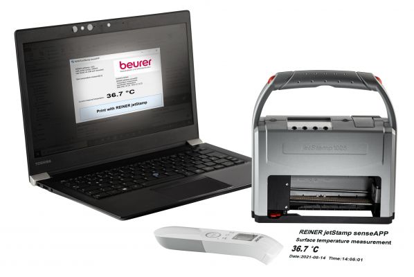 Beurer FT 95 und dem REINER jetStamp®  1025