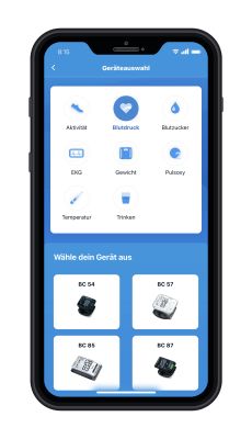 "beurer HealthManager Pro" App-Screen - Geräte
