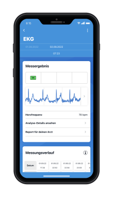 Zusatzservice "beurer MyCardio Pro" - App-Screen