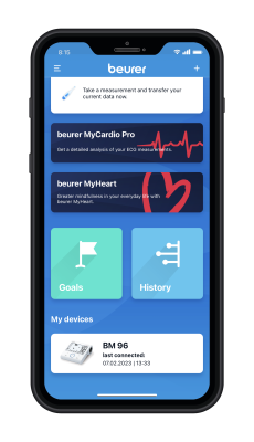 "beurer HealthManager Pro" - App-Screen