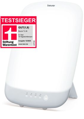 Produktabbildung Tageslichtlampe Beurer TL 85 mit Testsieger-Siegel von Stiftung Warentest