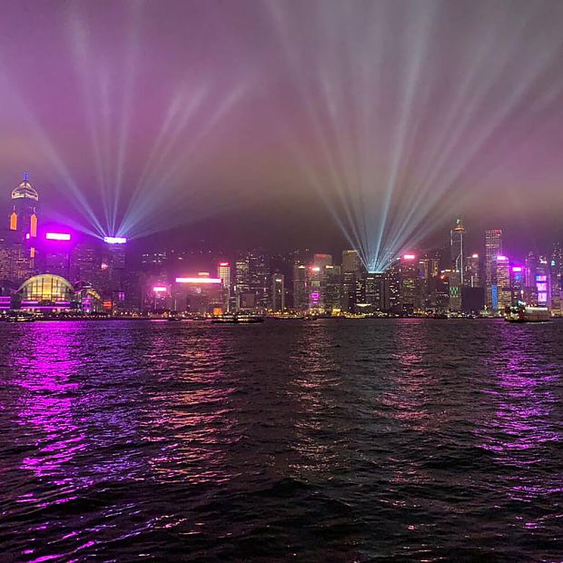 Hongkong Skyline bei Nacht