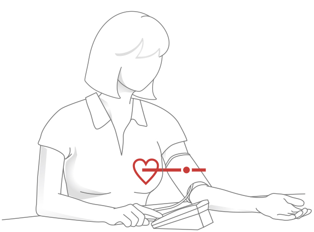 Blutdruckmessen am Oberarm